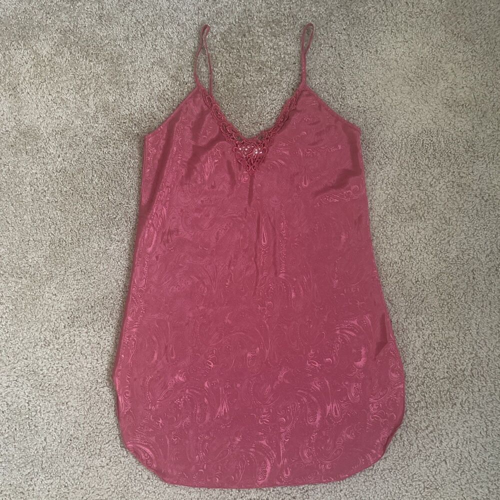 Inner Most Intimate Red Nightgown Paisley Dusty Pink Size M/L